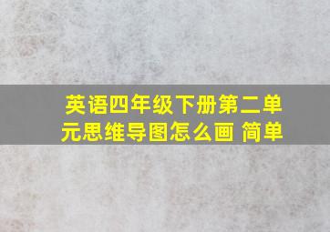 英语四年级下册第二单元思维导图怎么画 简单